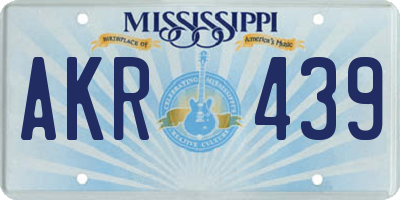 MS license plate AKR439