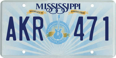 MS license plate AKR471