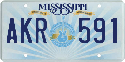 MS license plate AKR591