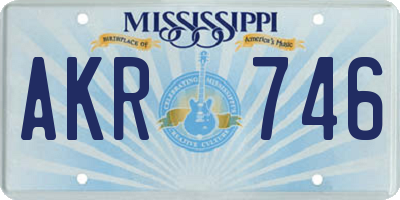 MS license plate AKR746