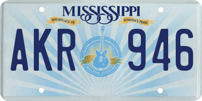MS license plate AKR946