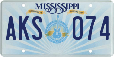 MS license plate AKS074