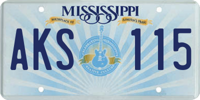 MS license plate AKS115