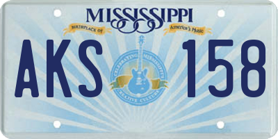 MS license plate AKS158