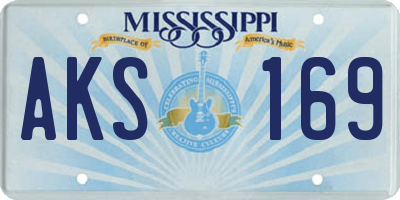 MS license plate AKS169