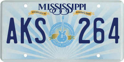 MS license plate AKS264