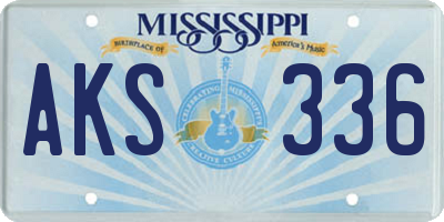 MS license plate AKS336