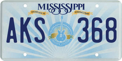 MS license plate AKS368