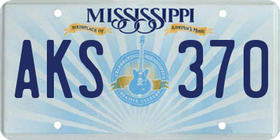 MS license plate AKS370