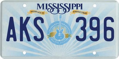 MS license plate AKS396