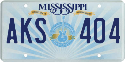 MS license plate AKS404