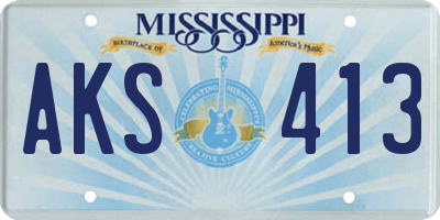 MS license plate AKS413