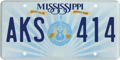 MS license plate AKS414