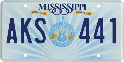 MS license plate AKS441