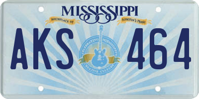 MS license plate AKS464
