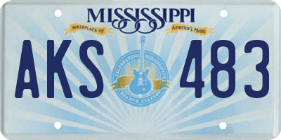MS license plate AKS483