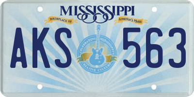 MS license plate AKS563