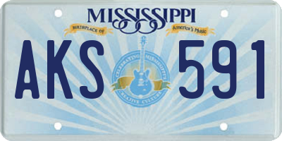 MS license plate AKS591