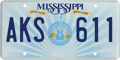 MS license plate AKS611