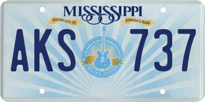 MS license plate AKS737