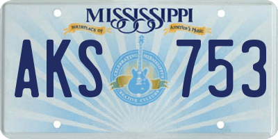 MS license plate AKS753