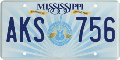 MS license plate AKS756
