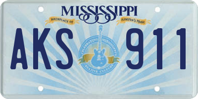 MS license plate AKS911
