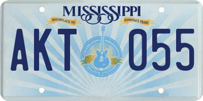 MS license plate AKT055