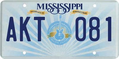 MS license plate AKT081