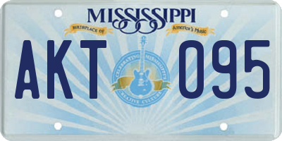 MS license plate AKT095