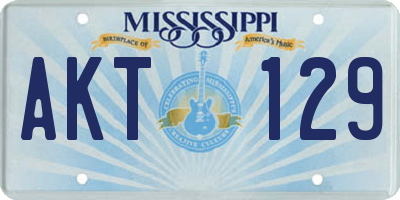 MS license plate AKT129