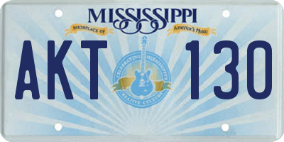 MS license plate AKT130