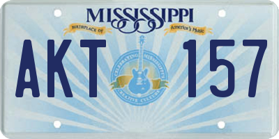 MS license plate AKT157