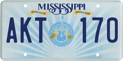 MS license plate AKT170