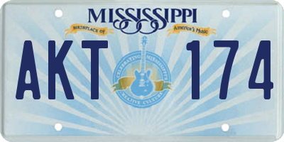 MS license plate AKT174