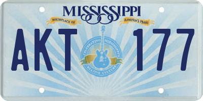 MS license plate AKT177