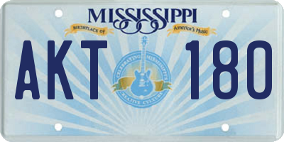 MS license plate AKT180