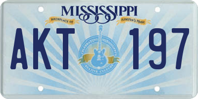 MS license plate AKT197