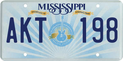 MS license plate AKT198