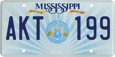 MS license plate AKT199