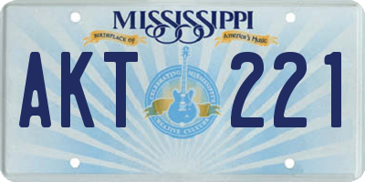 MS license plate AKT221