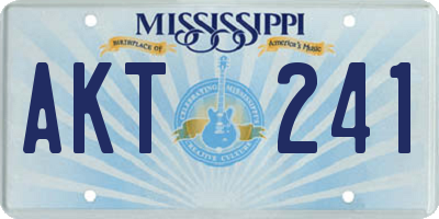 MS license plate AKT241