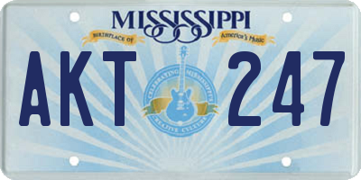MS license plate AKT247
