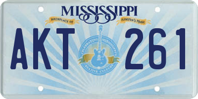 MS license plate AKT261