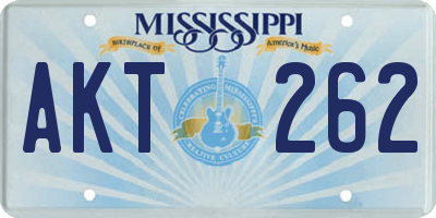 MS license plate AKT262
