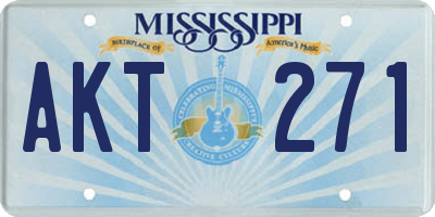 MS license plate AKT271