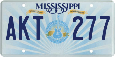 MS license plate AKT277