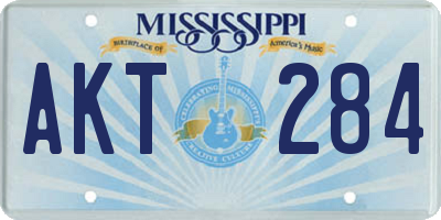MS license plate AKT284