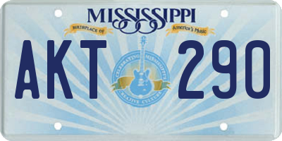 MS license plate AKT290