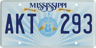 MS license plate AKT293